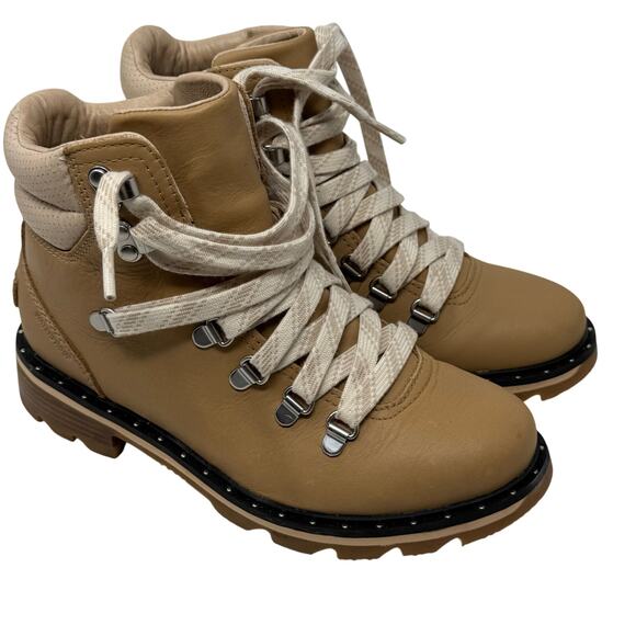 Sorel Lennox Hiker Boots Women’s 7 Honest Beige Waterproof Leather Suede - Picture 7 of 11